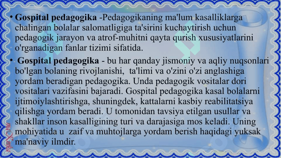 Gospital pedagogika – inklyuziyani ajralmas qismi sifatida 8
