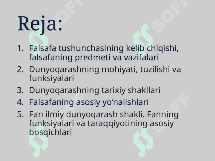 Falsafa fanining predmeti, mazmuni va ilm-fan, madaniyat taraqqiyotidagi o‘rni 2