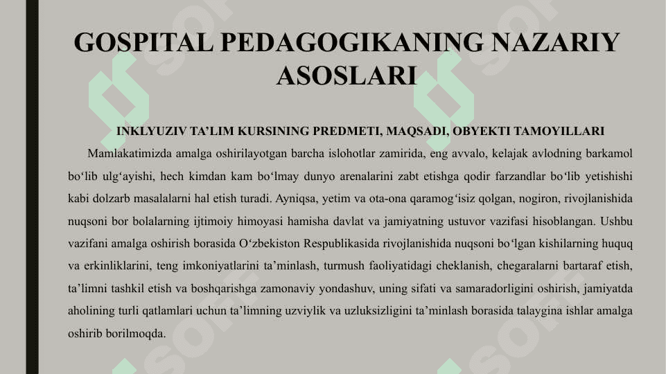 Turli yoʻnalishdagi ilmiy tadqiqotlarda gospital pedagogika muammolarini oʻrganish 2