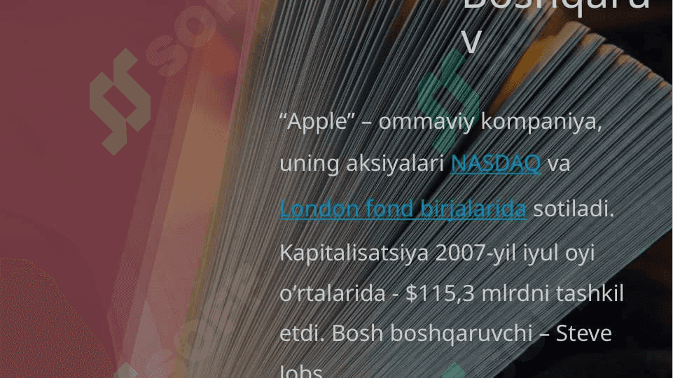 Apple kompaniyasi tarixi to'g'risida qisqacha ma’lumot 4