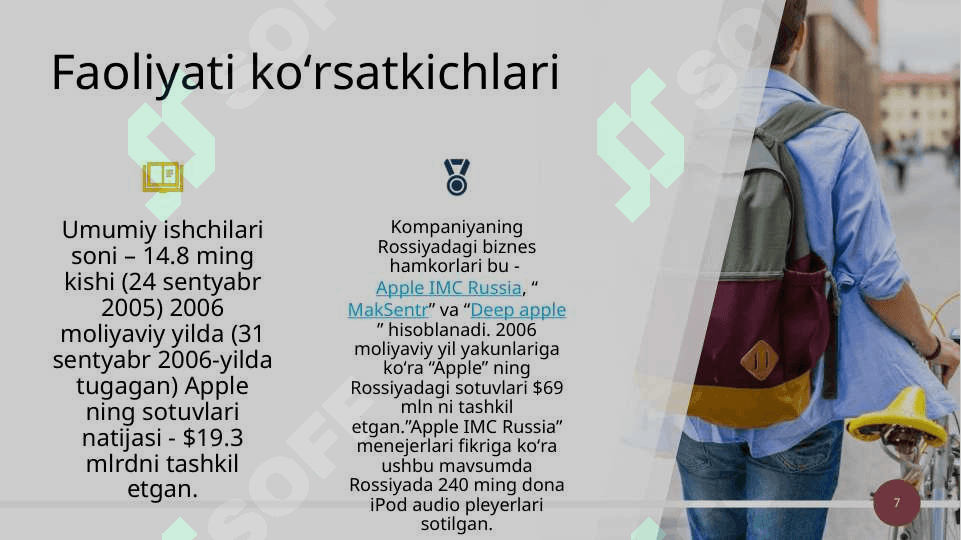Apple kompaniyasi tarixi to'g'risida qisqacha ma’lumot 7