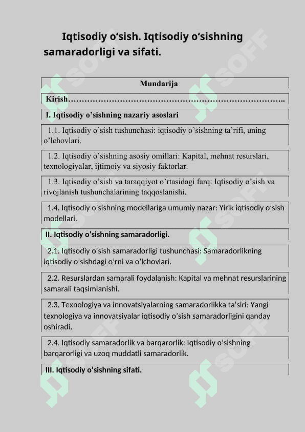 IQTISODIY O'SISH 2