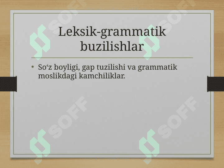 Nutq buzilishlarini tasniflash 8