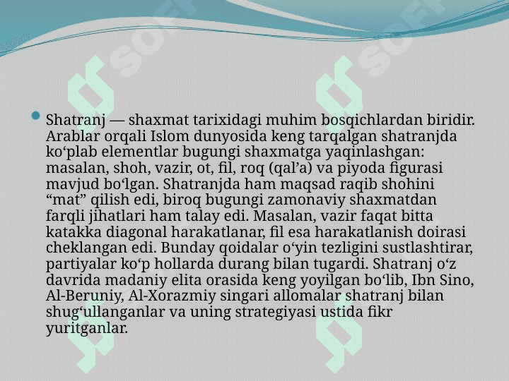 Shaxmat oyin qoidalari shakllanishi 3