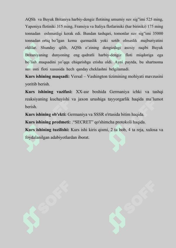 Versal vashington tizimining shakllanishi 3