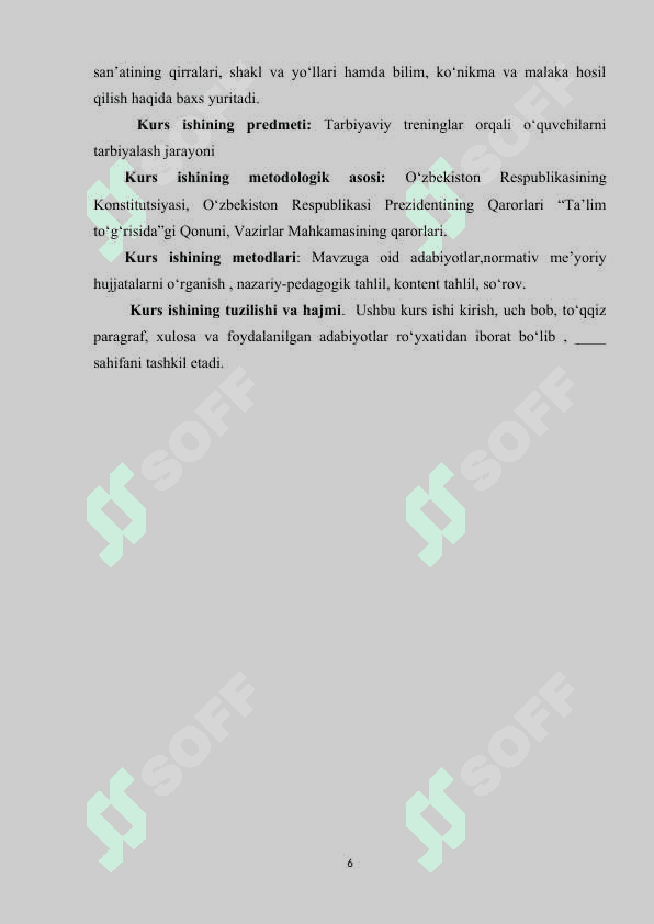 BOSHLANG‘ICH SINFLARDA TARBIYA JARAYONINI MOHIYATI VA MAZMUNI 6