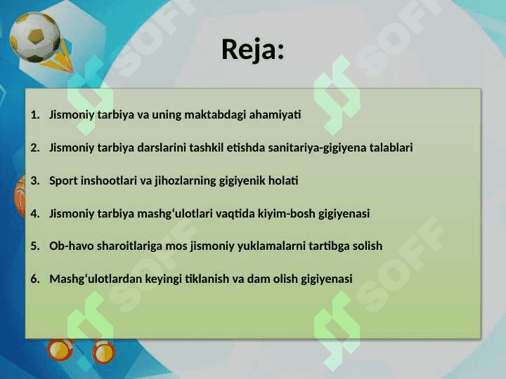 Maktablarda jismoniy tarbiya darsini tashkillashtirishning gigiyenik asoslari 2