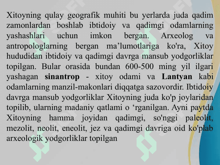 Qadimgi Xitoy tabiati va aholisi 4