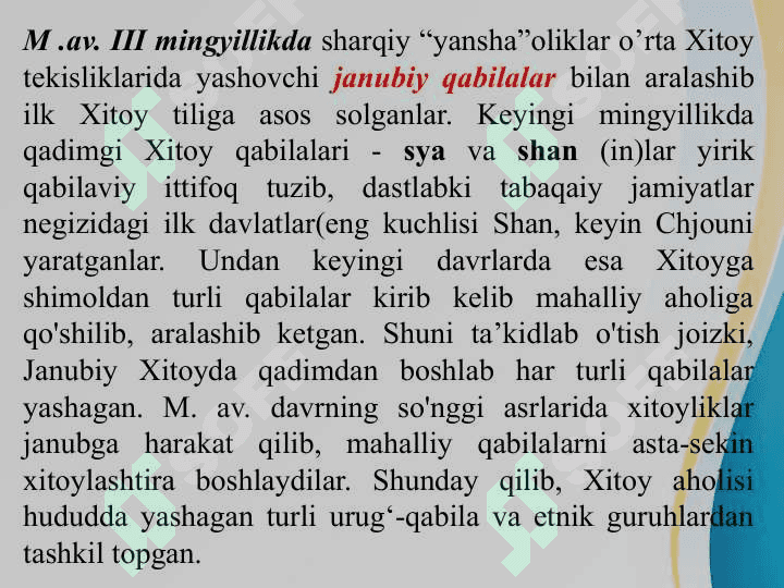 Qadimgi Xitoy tabiati va aholisi 7