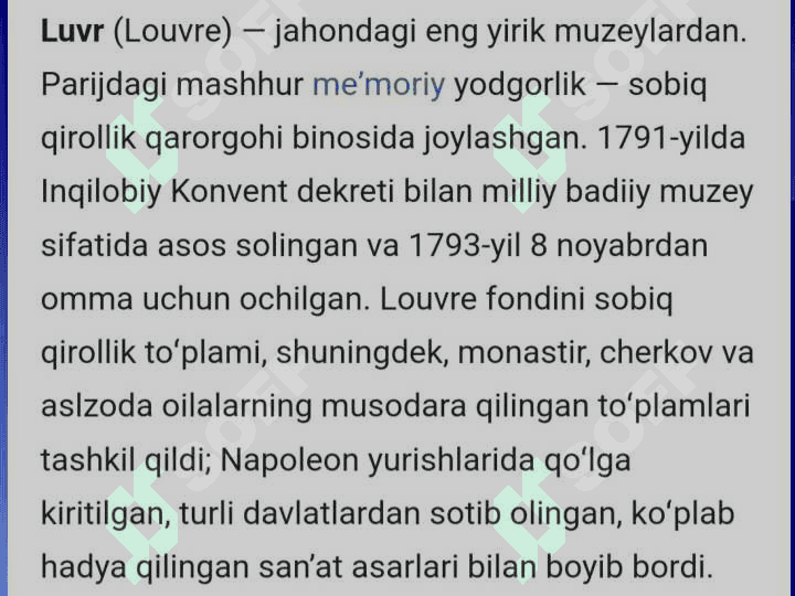 Jahon muzeylari . Jaxon muzeylari ppt pptx 3