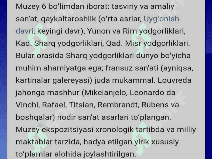 Jahon muzeylari . Jaxon muzeylari ppt pptx 4