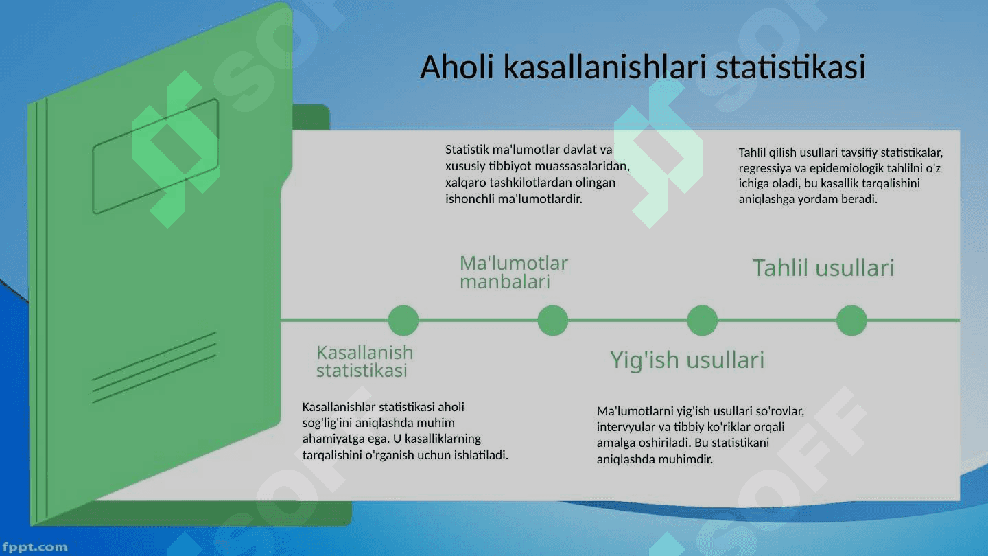 Aholi kasallanishlari ko‘rsatkichlari va ularni hisoblash. Xalqaro kasalliklar klassifikatsiyasi 3