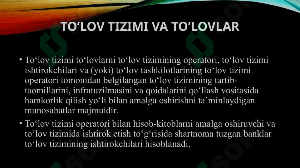 bank ishi To’lov ketma-ketligi pptx 3