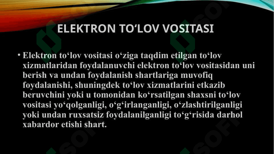bank ishi To’lov ketma-ketligi pptx 7