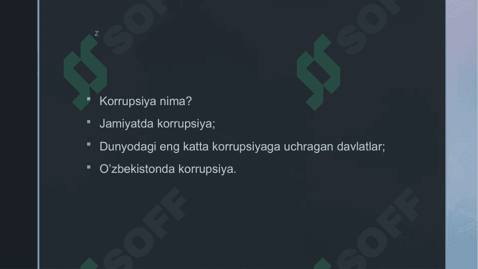 Korrupsiyasiz kelajak taqdimot 2