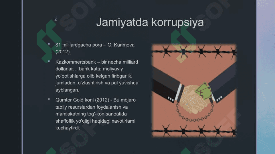 Korrupsiyasiz kelajak taqdimot 7