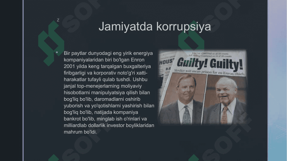Korrupsiyasiz kelajak taqdimot 8