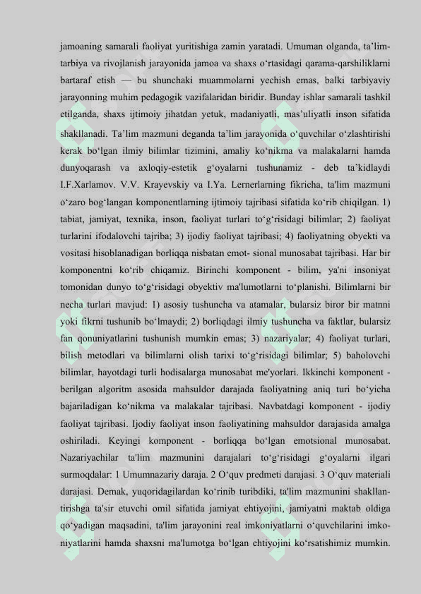 Tarbiya jarayonida jamoa bilan shaxs qarama-qarshiliklarini bartaraf etish 7