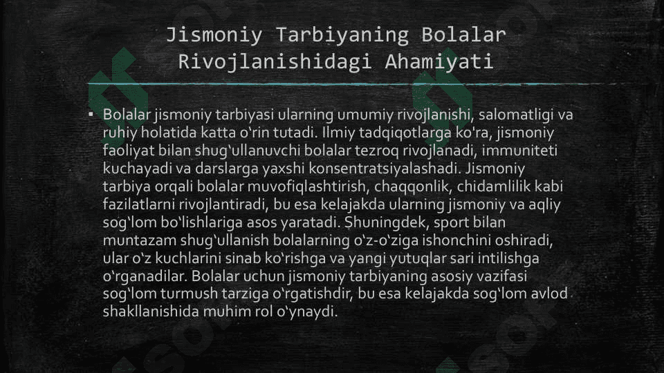 Bolalar jismoniy tarbiyasining kelajak istiqbollari | pdf formatda 3