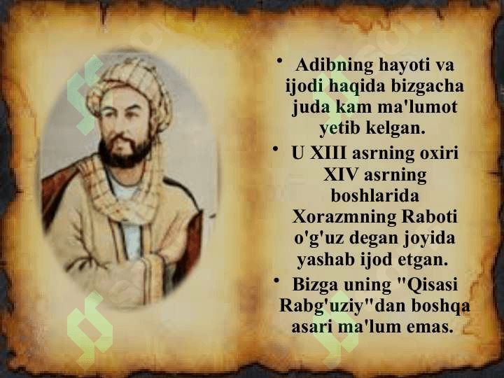 NOSIRIDDIN RABG`UZIY 2