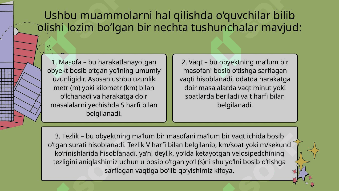 Harakatga doir masalalar yechish 3