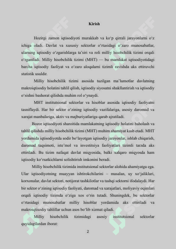 Milliy hisobchilik tizimida asosiy institutsional sektorlar va hisoblar 3