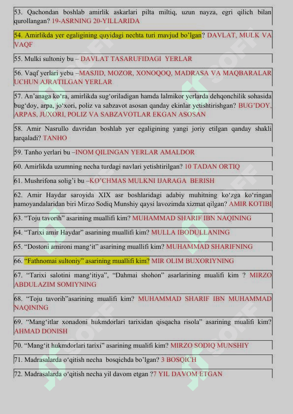 Test tarixdan javoblar 2024 4