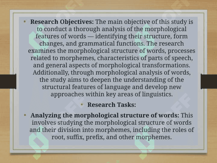 MORPHOLOGICAL CHARACTERISTICS OF WORDS 4