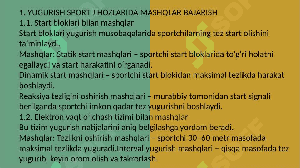 Yengil atletika sport jihozlarida mashqlar bajarish 4