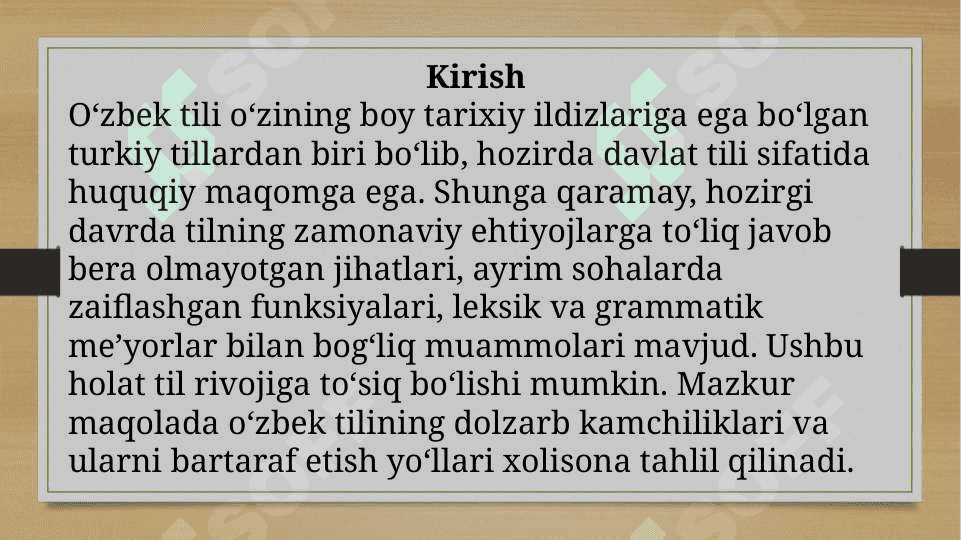 O‘zbek tilidagi kamchiliklar va ularni bartaraf etish yo‘llari 2