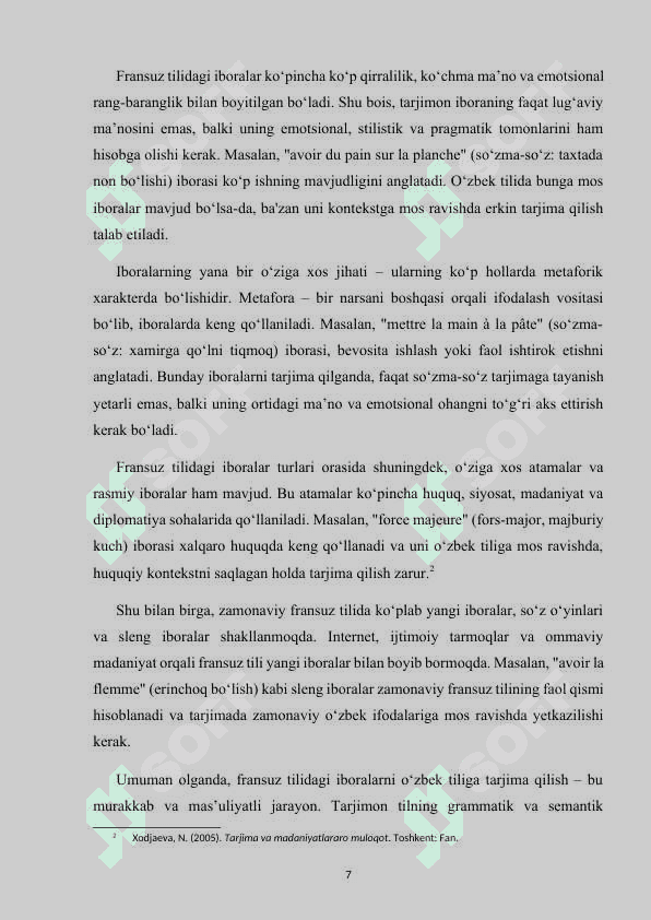 O'rganilayotgan tilidagi iboralarni o'zbek tiliga tarjima qilishdagi muammolar 7