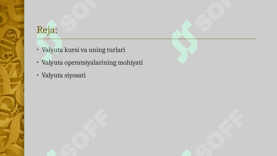 VALYUTA OPERATSIYALARI 2