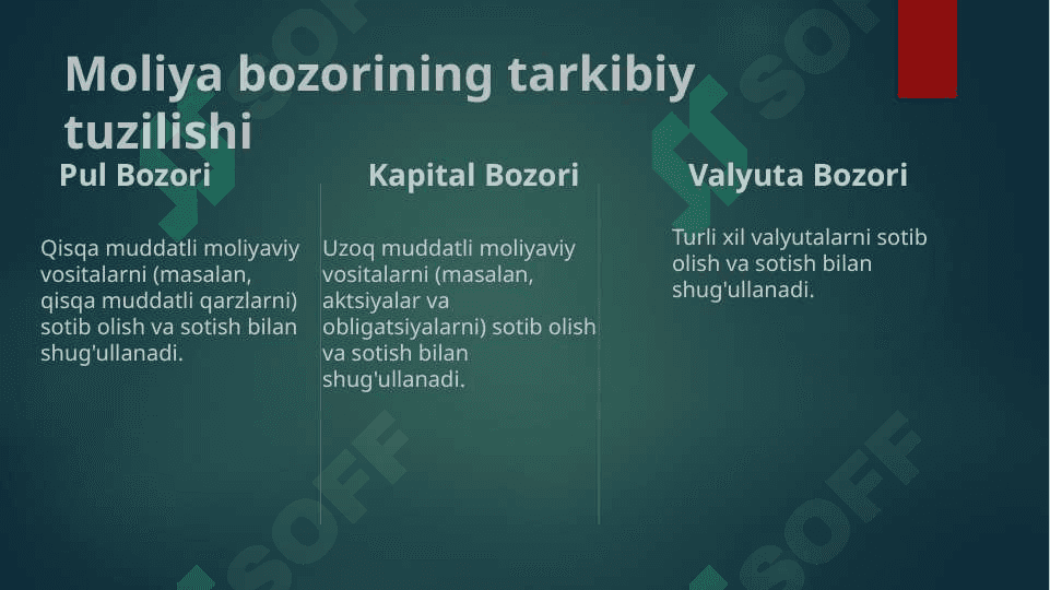 JAHON MOLIYA BOZORI:RIVOJLANISHI VA XUSUSIYATLARI 4