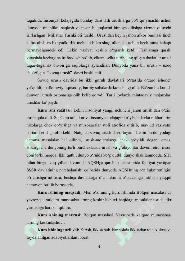BOLQON MASALASI. YEVROPADA XALQARO MUNOSABATLARNING KESKINLASHUVI..docx 3