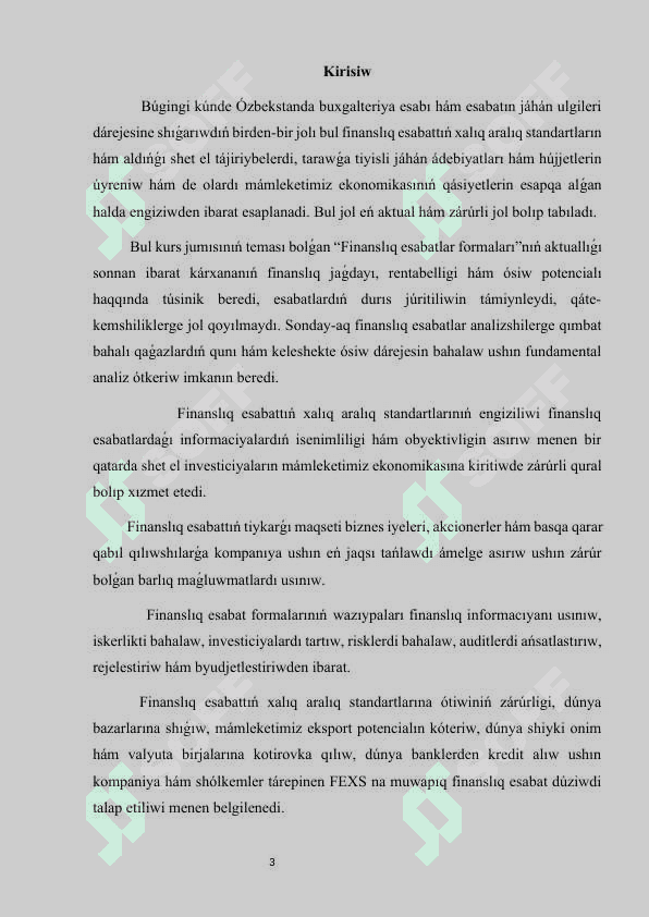 Finanslıq esabatlar formaları hám olardıń mánisi 3