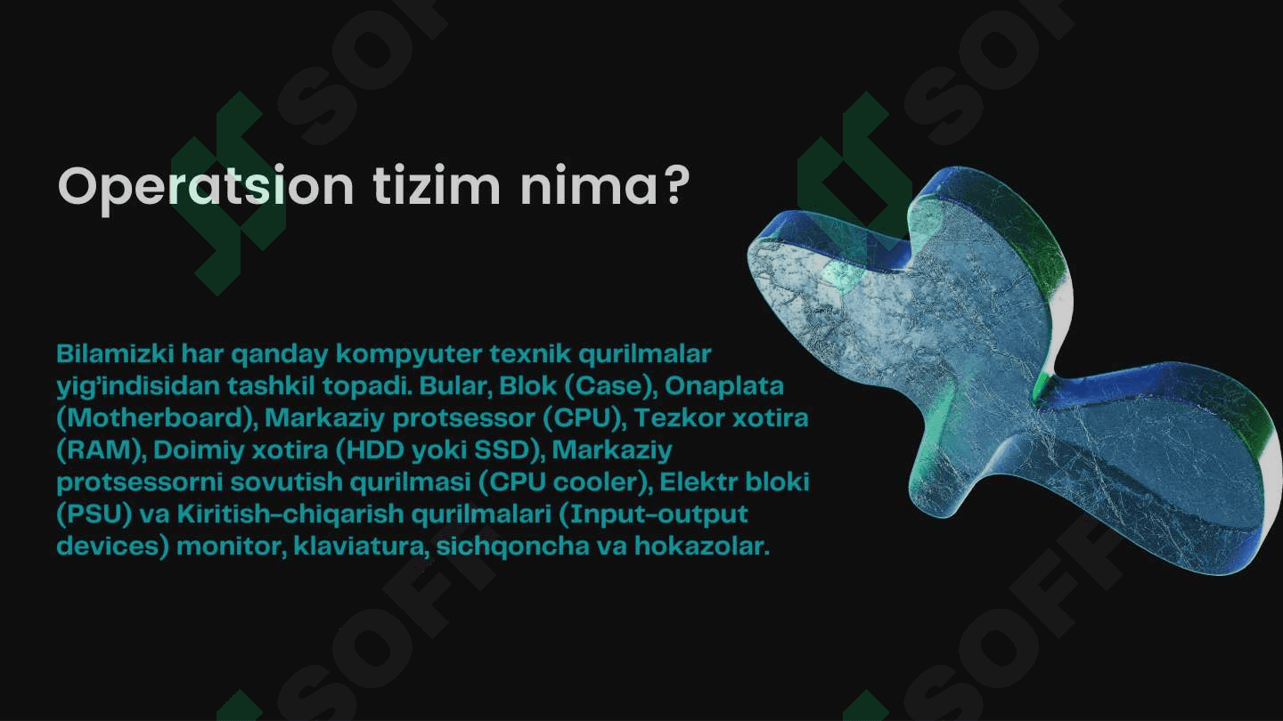 OPERATSION TIZIMLARDA MA’LUMOTLARNI KIRITISH-CHIQARISHNI BOSHQARISH 2