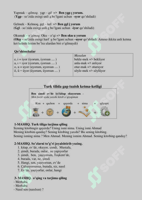 Turk tili grammatika o`zbekcha o`rganamiz 8