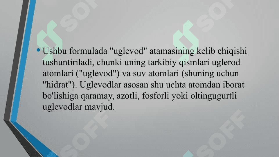 Karbonsuv. Monosaxaridlar 4