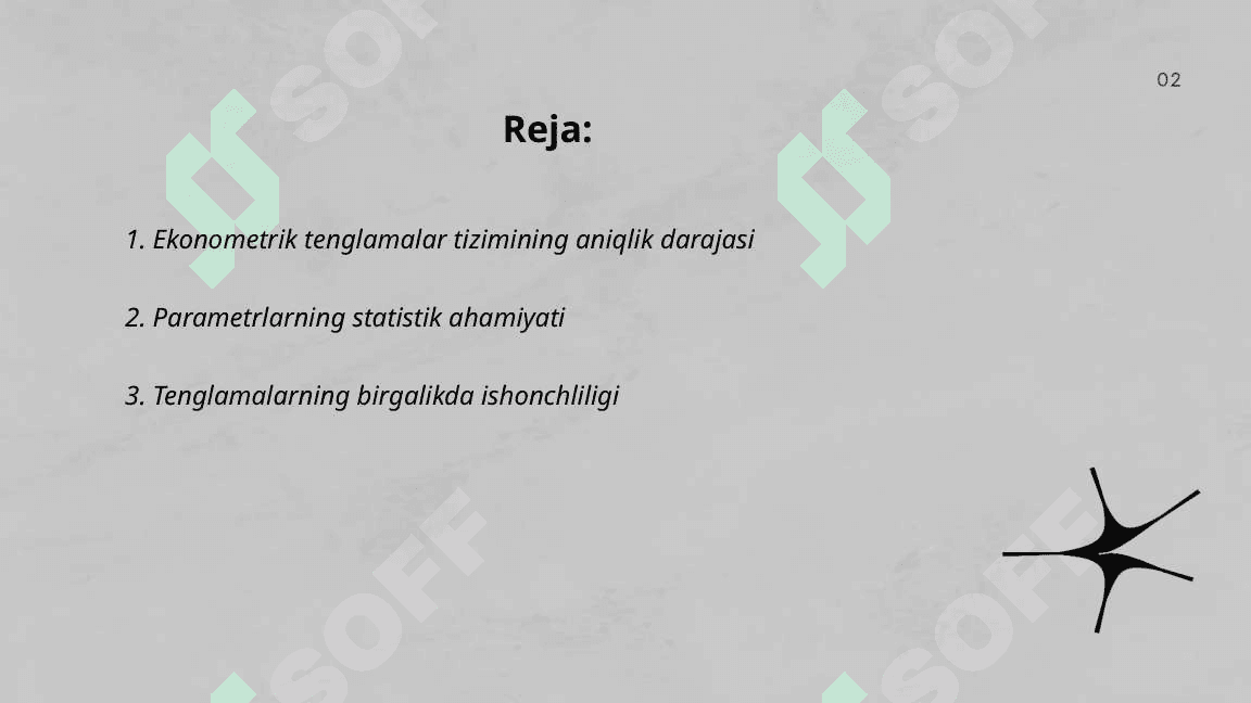 Ekonometrik tenglamalar tizimini baholsh mezonlari 2