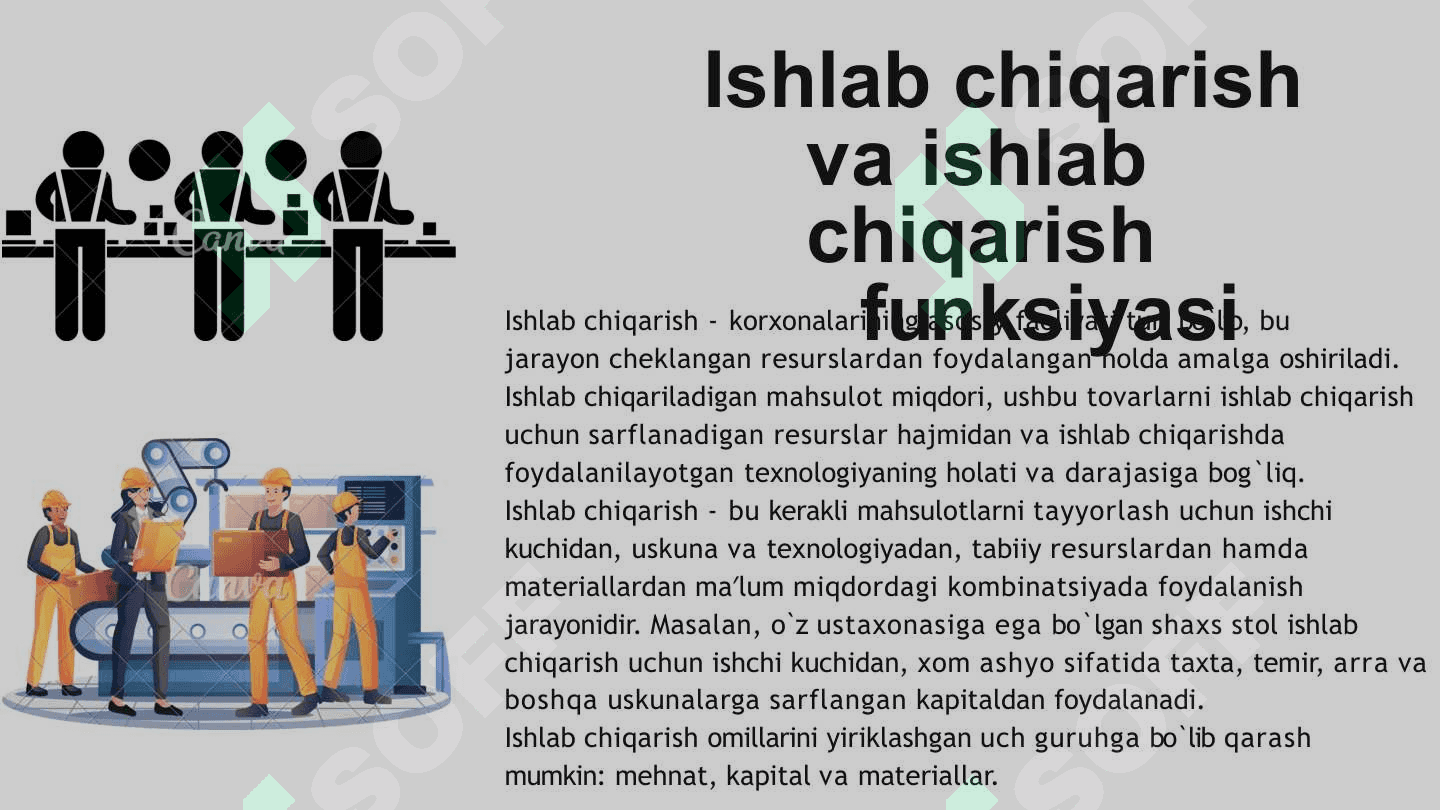 Ishlab chiqarish va uning modellari 3
