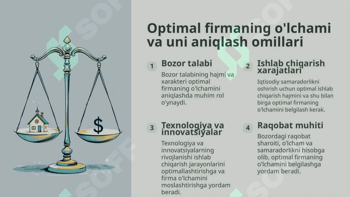 Ishlab chiqarish hajmi samarasiga koʻra firmaning optimal oʻlchamini aniqlash 7