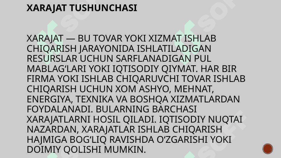 Doimiy va o’zgaruvchan xarajatlarDoimiy va o’zgaruvchan xarajatlar 2