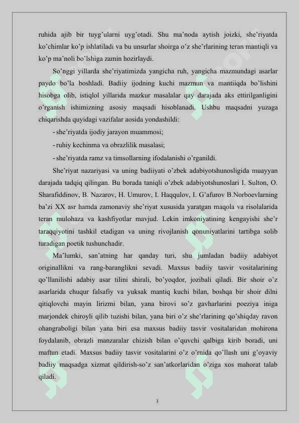 Hozirgi O’zbek She’riyatida Ruhiy Kechinma Va Badiiy Ifoda 3