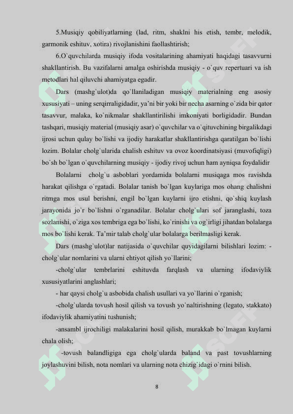 Darsda cholg‘u ijrochiligi faoliyatini tashkil etish yoʻllari 8