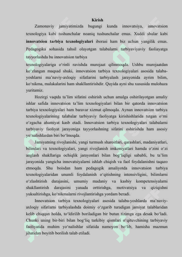 Innovatsion tarbiya texnologiyalarining tarbiyalanuvchilarning axloqiy fazilatlarini shakllantirishdagi ahamiyati 2