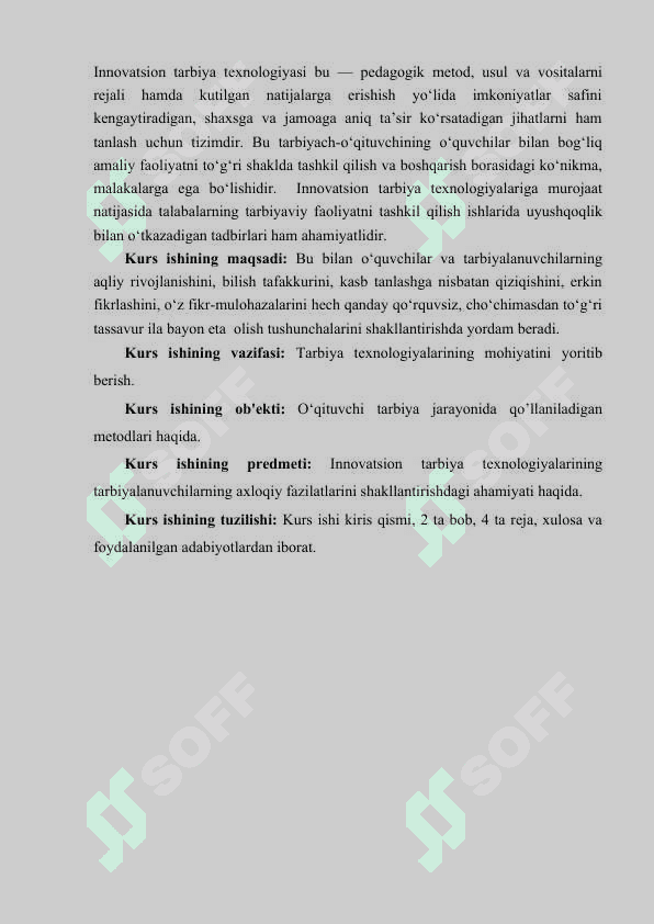 Innovatsion tarbiya texnologiyalarining tarbiyalanuvchilarning axloqiy fazilatlarini shakllantirishdagi ahamiyati 3