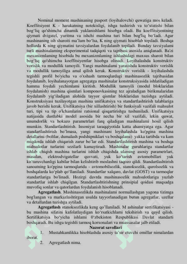 MUSTAHKAMLIKKA HISOBLASHDA ASOSIY TA’SIR  ETUVCHI OMILLAR 2