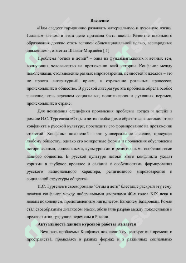Проблема отцов и детей – как извечная проблема русской литературы (По роману И.С. Тургенева Отцы и дети) 2