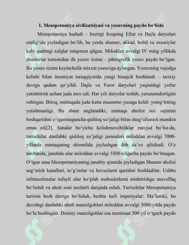 QADIMGI MESOPOTAMIYA YOZMA MANBALARI 4