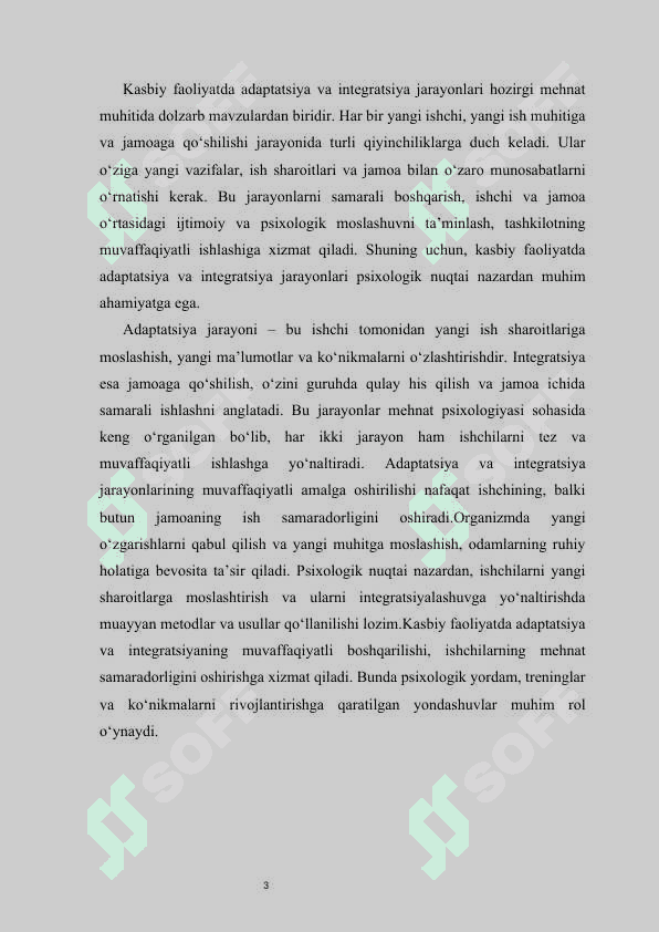 Kasbiy faoliyatda adaptatsiya va integratsiya 3